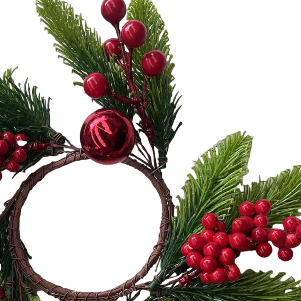Weihnachts-Kerzenring Handgefertigte Dekoration für Geburtstag Tür Jubiläen Stilvoll A