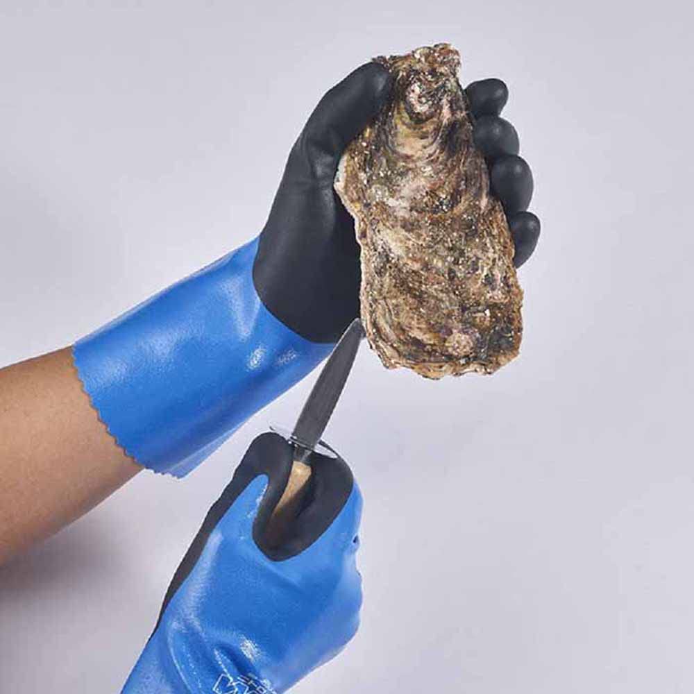 Showaglove 378 Plus Nitrobe Waterproof and Work Size 1 Pair of No. W+ Oil-Resistant Gloves, M, Blue, (Set 2)