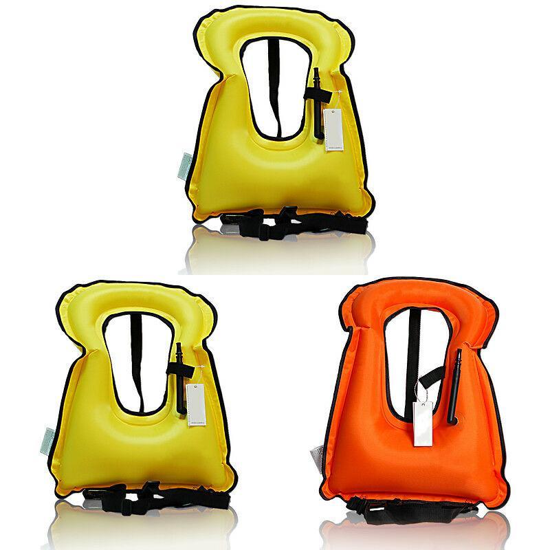 Inflatable Snorkel Life Vest With Customizable Pattern For Water Sports Enthusiasts