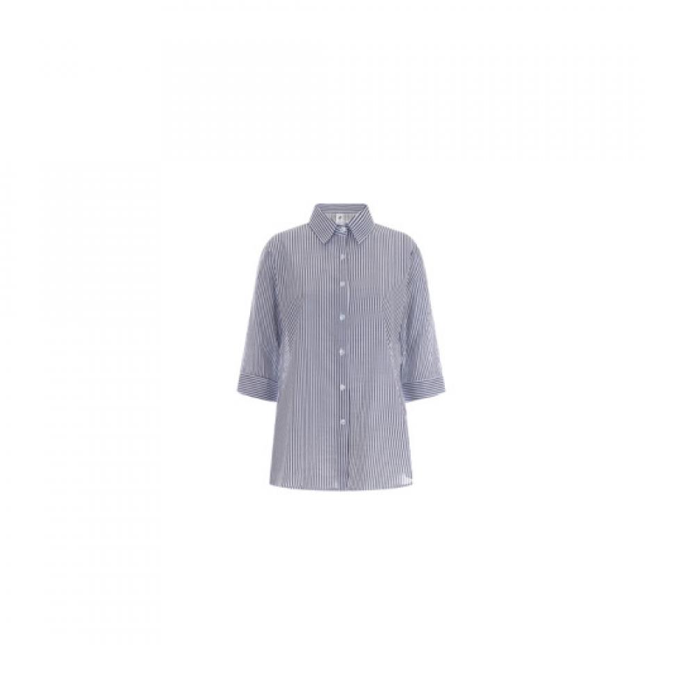 Shop Women S Short Sleeve Office Shirt Navy blS Wnb 12027