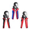 Manual Ferrule Crimping Pliers with Ratcheting Action, Guide Block, and Grip Shell for Wiring Repair and Install Work