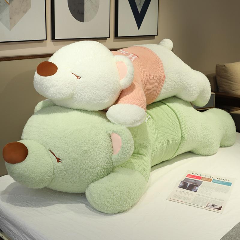 Large Dog Throw Pillow Plush Toy Doll Teddy Dog Doll Girl Bed Sleeping Soothing Doll