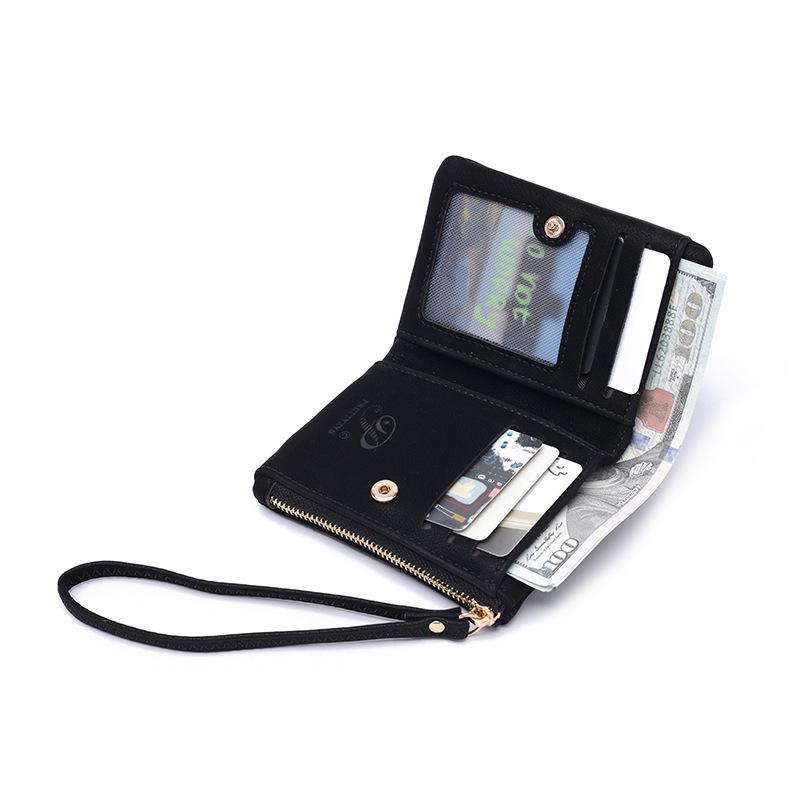 Women's Short Wallet Small Fresh Lingge Coin Handheld Zero Wallet