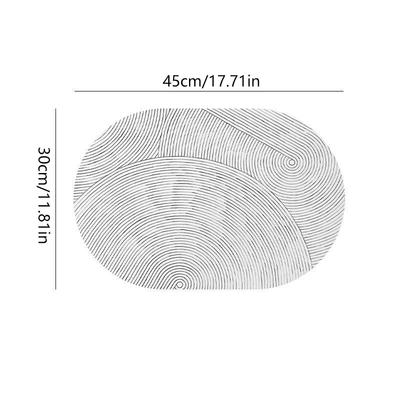 Tischset aus Leder, oval, ölbeständig, Tischset für Zuhause, Esszimmer, Küche, Tischset, Design, Esszimmer, wasserdicht, hitzebeständig, Heimdekoration