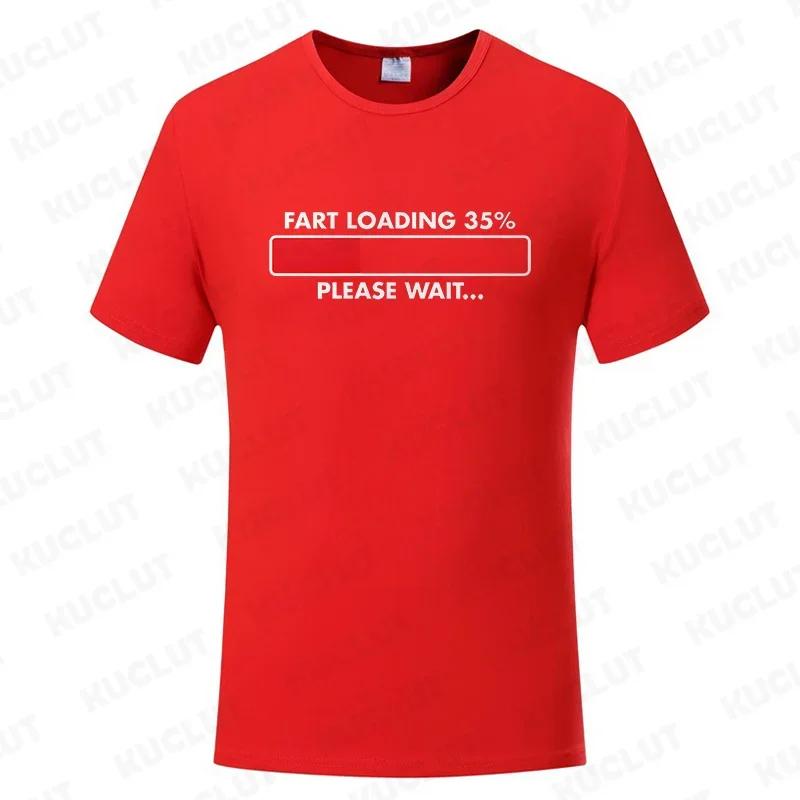 Huge Fart Loading Mens Tshirt Humor Tee Joke Gag Tshirt for Dad Gifts Guys Male Clothes Short Sleeve Tees Funny Graphic Tops S