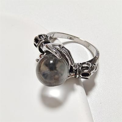 Huajie Kreatywne Dłonie Trzymające Kamień Księżycowy Pierścionki Design dla Kobiet Prezent na Imprezę Nowe Akcesoria Osobiste Trend