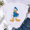 Miniso Disney Family Vacation T Shirt Kawaii Mickey Minnie Donald Duck Print Fashion Clothes Casual Women T-shirt Camiseta Mujer