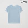 Senbi Women 3 Piece Set 26ss Summer Cloche Holgarment Round Neck Short Sleeve Kn
