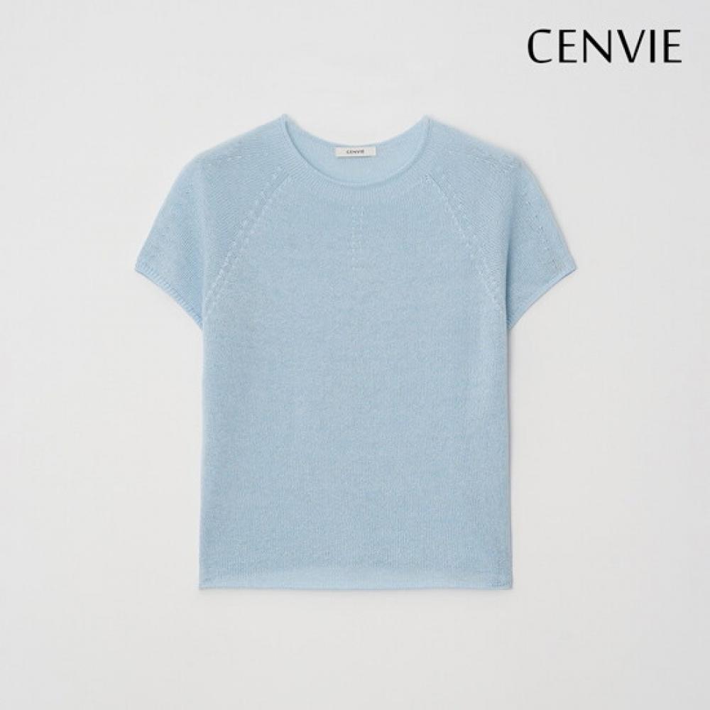 Senbi Women 3 Piece Set 26ss Summer Cloche Holgarment Round Neck Short Sleeve Kn
