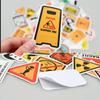 Mfoever Pcs Cartoon Warning Stickers Danger Banning Skateboard Guitar Laptop Motorcycle Car Classic Toy Cool Decals Sticker