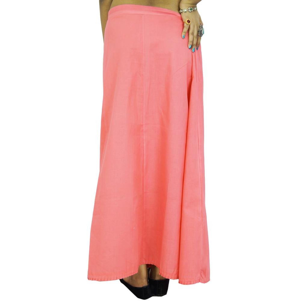 Bollywood Indian Women Wear Cotton Solid Underskirt Petticoat Lining For