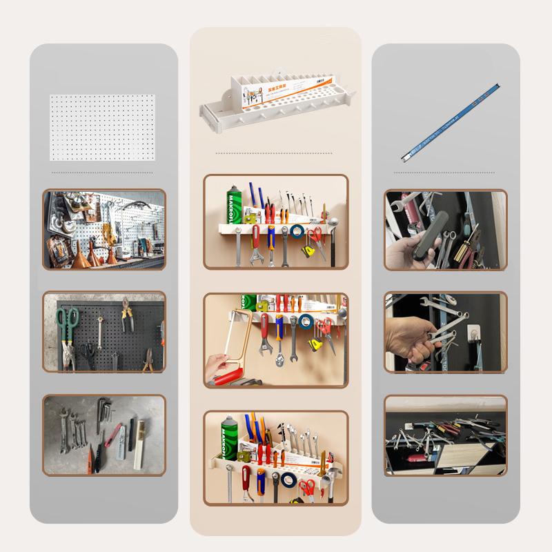 Multifunctional Wrench Screwdriver Organizer Rail Rack Storage Holder Garage Workshops Wall Mount Hardware Tool Display Hanger