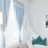 Self-Adhesive Blackout Velcro Curtain with Header for Balcony, Bedroom, Bay Window