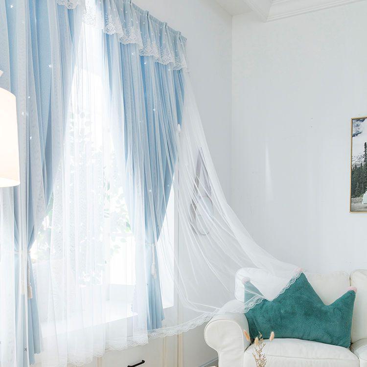 Self-Adhesive Blackout Velcro Curtain with Header for Balcony, Bedroom, Bay Window