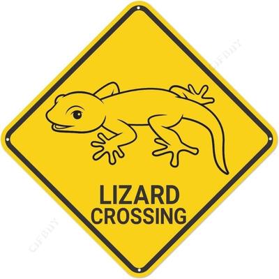 Wild Animals Metal Sign, Indoor Outdoor Wall Decor 20x20cm