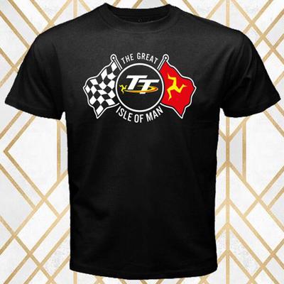 The Great Isle Of Man Flag Logo Black Unisex T-Shirt