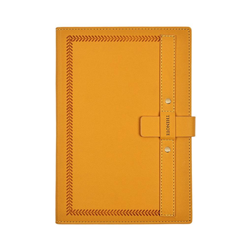 

288 Pages Business Office Notebook PU Leather Cover Students Notebook Diary Gift for Friends оранжевый