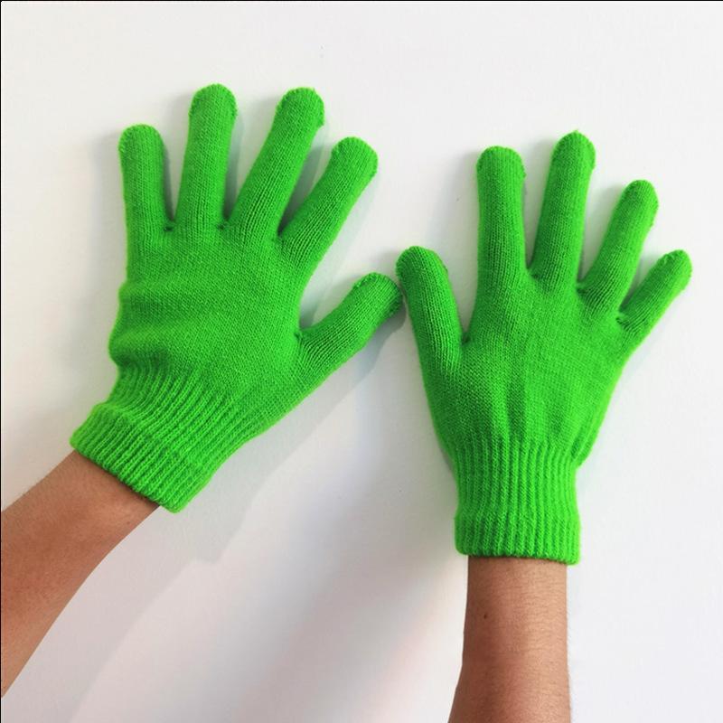 Winter Candy Color All-Match Warm Touch Screen Five-Finger Knitted Gloves Unisex