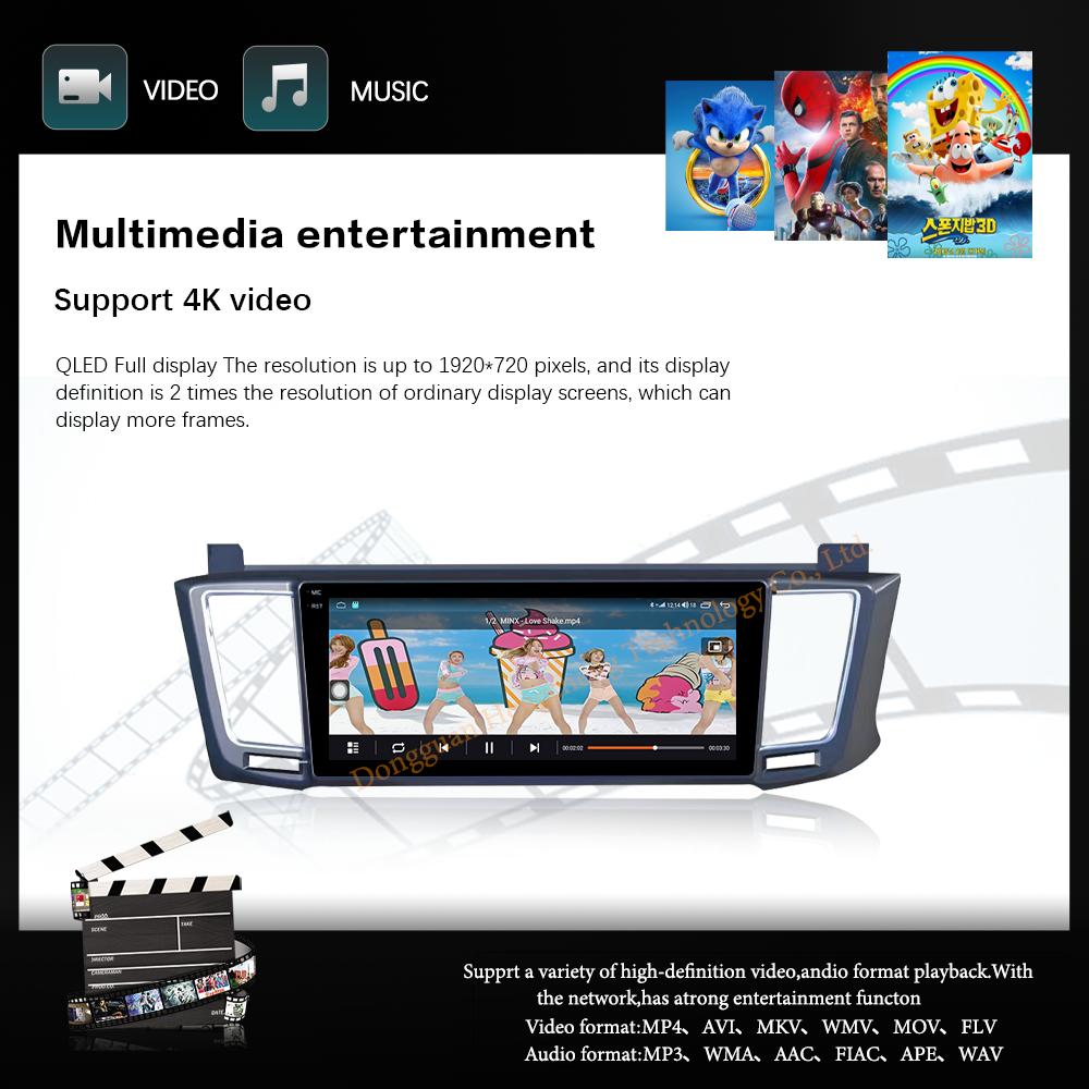 10.25" For Toyota RAV4 4 XA40 5 XA50 2012-2018 GPS Navigation Android12 8Core 8+128G CarPlay 4G 360Camera Car Multimedia Player