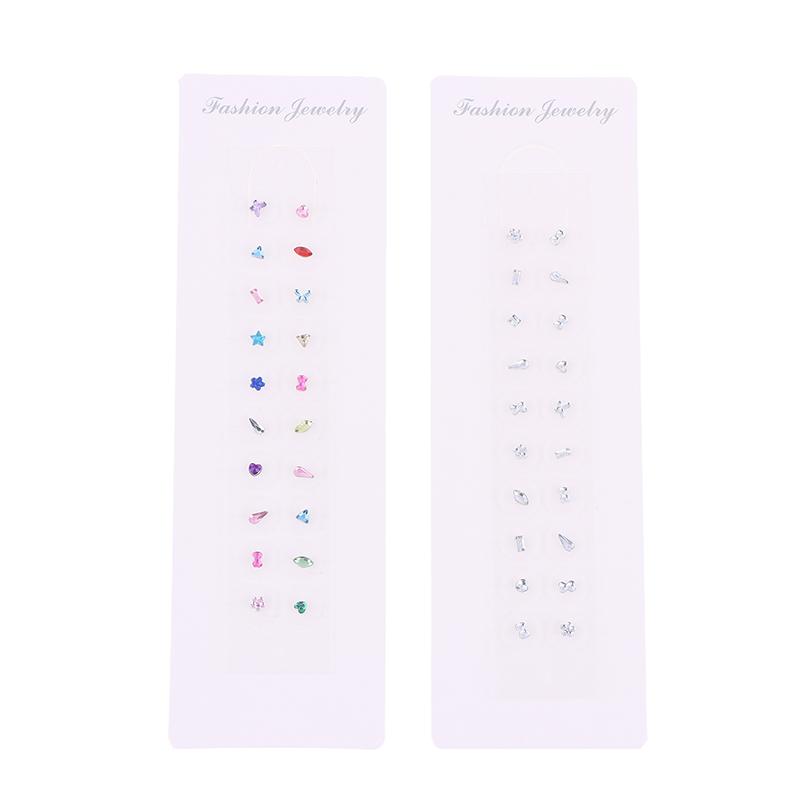 20 Pcs/Sheets Ear Seed Acupuncture Auricular Alien Colored Diamonds Disposable Ear Stickers Massage Therapy Needle Patch