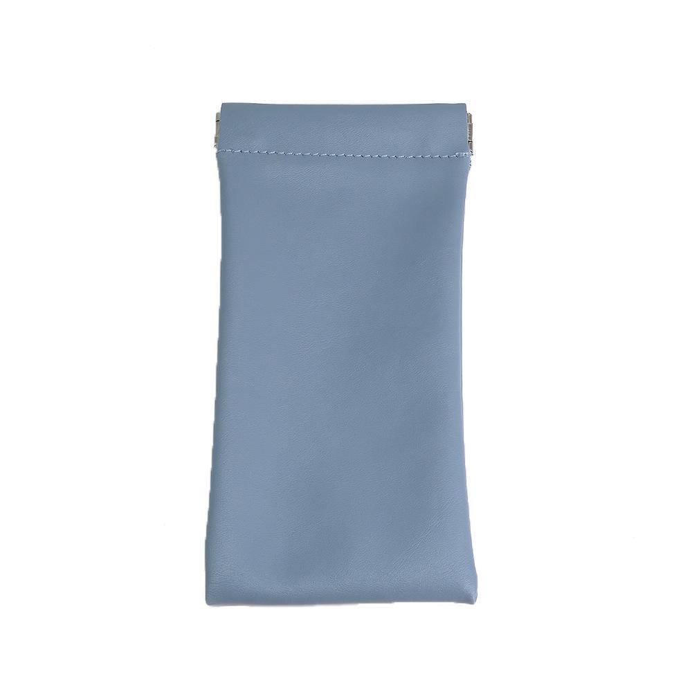 Personalized Leather Storage Bag with Automatic Closure - Compact Pouch for Lipstick, Earphones, and Keys