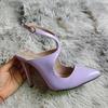 Sandali Donna Traforati Danza Jazz Sexy Tacchi Alti 11cm Punta Acuta Cinturino alla Caviglia Stiletti Scarpe da Club Festa Matrimonio