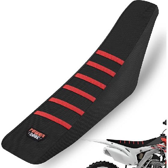 Motorcycle Universal Seat Cover Non-Slip Rubber Striped Gripper Soft Sewing For CRF WR WRF RMZ YZF SXF EXC EXC XC SX CR KLX Dirt Pit Bike Motocross