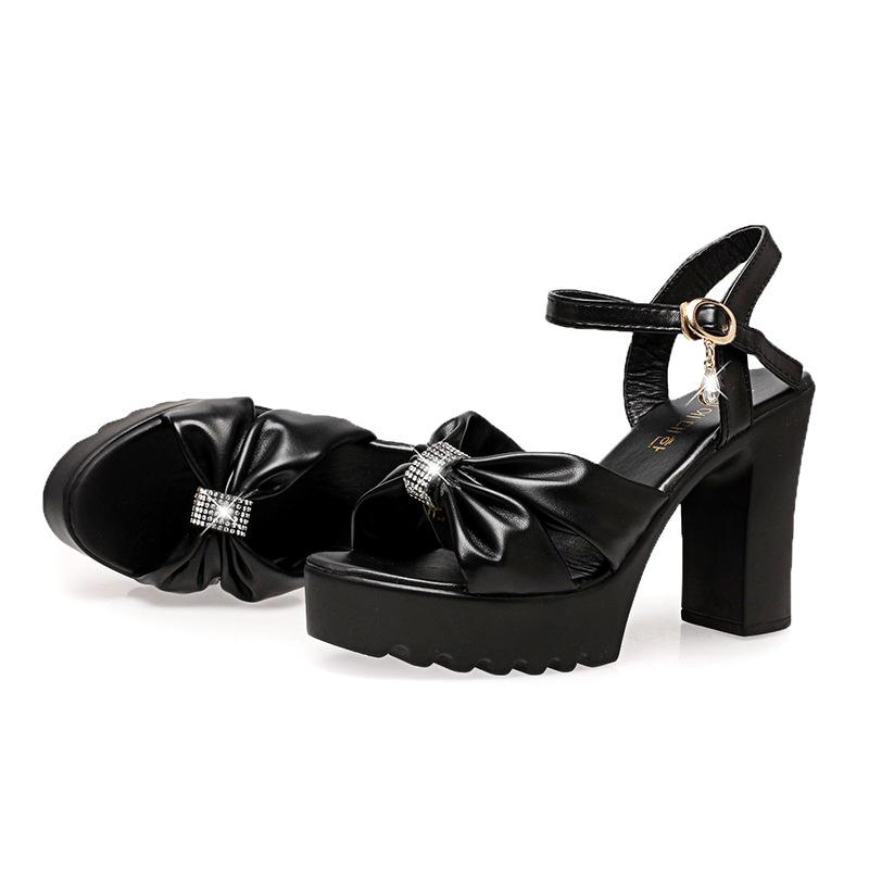 High-heeled sandals 22 temperament new waterproof platform thick-soled fashion thick-heeled model large-size catwalk shoes hot air