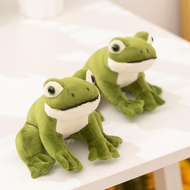 12cm Sitting Frog Plush Toy Office Throw Pillow Super Soft Baby Comfort Doll Interesting Home Decor Birthday Gift