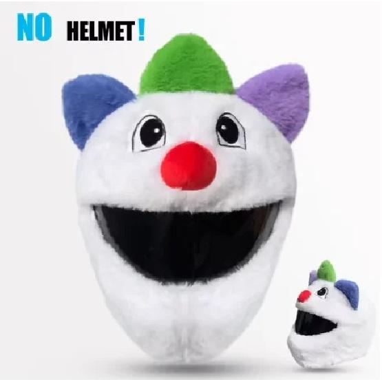 Universal Motorcycle Christmas Helmet Cover Cartoon Elk Santa Claus Fluffy Plush Set Christmas Cosplay Splicing Head Cover Helmet Communication 7