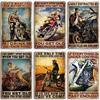 ARTISIAN Vintage Motorcycle Metal Tin Sign Decorative Plate Wall Art Metal Poster Bar Home Metal Plaque Studio Industrial Decor