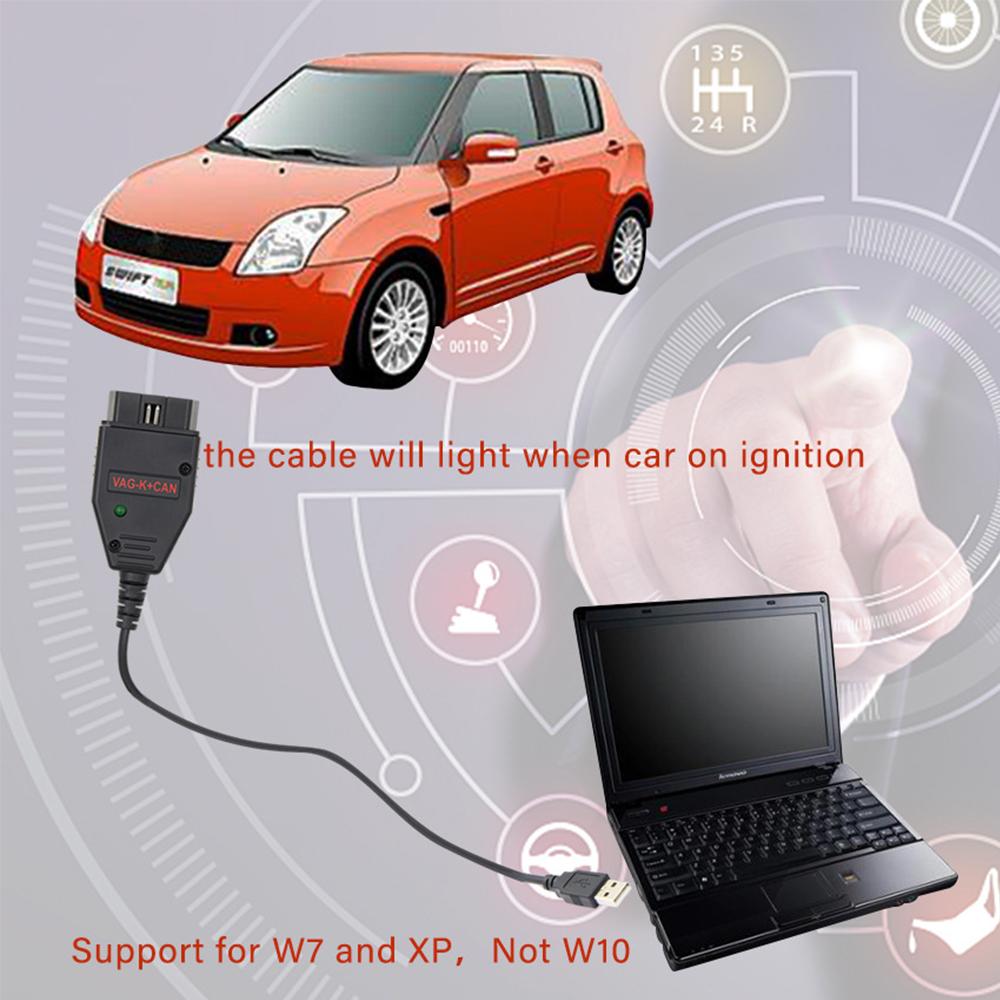 With FT232RL PIC18F25K80 Chip Cable Commander 1.4 for VW/ALLDI OBD2 Diagnostic Tools VAG K+CAN Car Accessories OBDII Scanner