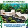 2Pcs Aquarium Underground Tunnel Hideaway Cave Plastic Double Hole L Shape Fish Tank Viewing Hideout Shelter Breeding Cave