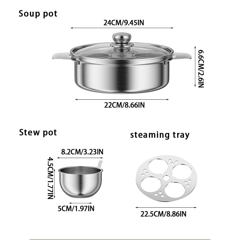 

4 Cup Poached Egg Maker Stainless Steel Pan For Kitchen Breakfast Egg Poacher Stainless Steel