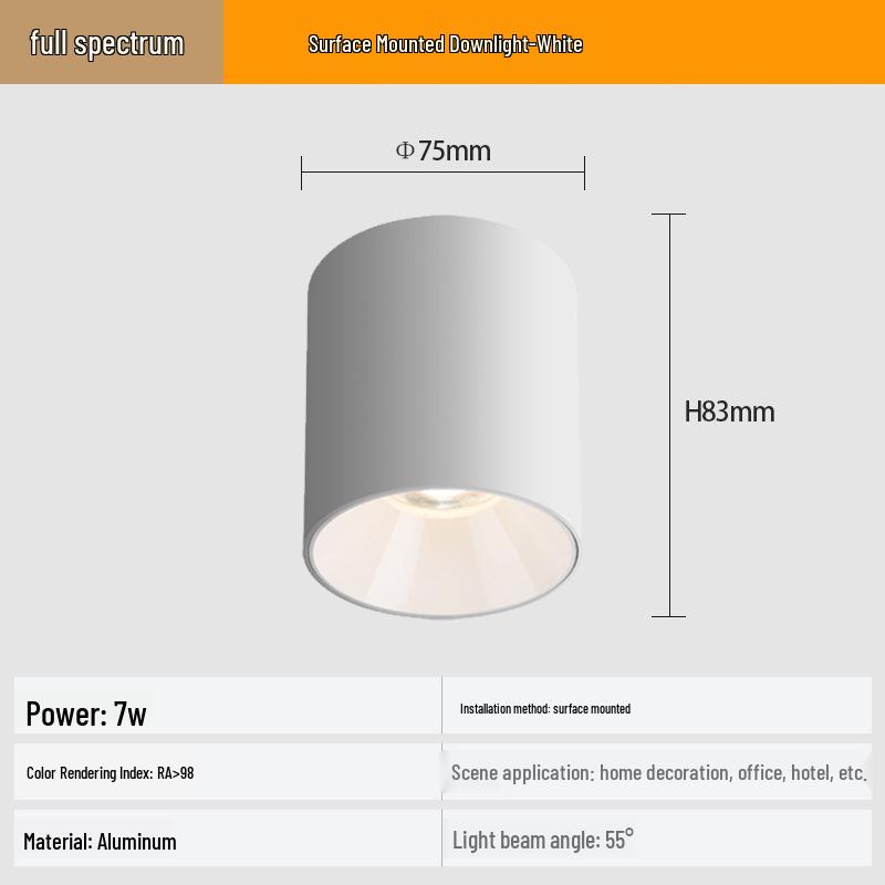 Waterproof LED Surface-Mounted Ceiling Spotlight for Indoor & Outdoor Use