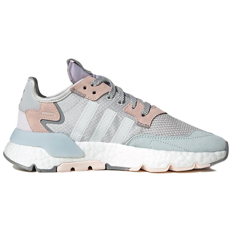 adidas Womens Nite Jogger 'Grey Pink Tint' (women's Sizes) Grey One / Cloud White / Pink Tint Casual Shoes FV1328