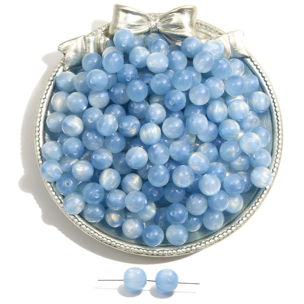 10-50Pcs Handmade Resin Beads Gold Foild Cat's Eye Beads for Necklace Bracelet Earring Jewelry Making Beads