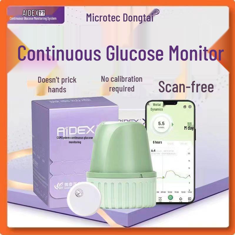 Microtai 2nd-gen Continuous Glucose Monitor: 24-hour, No-Prick Tracking - Sinocare iCan, National Drug Approval Number