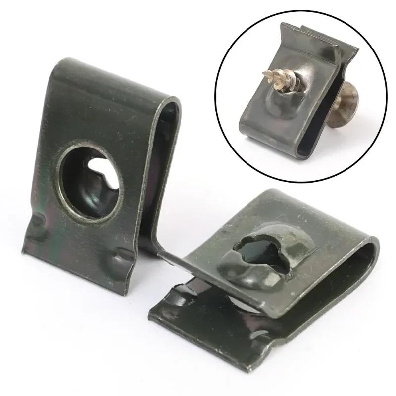 Auto Metallschraube Befestigung U-Typ Clips Rostschutz Klemme Befestigung Stoßstange Kotflügel Zierleiste Verkleidungsbefestigung Brettclip Zubehör