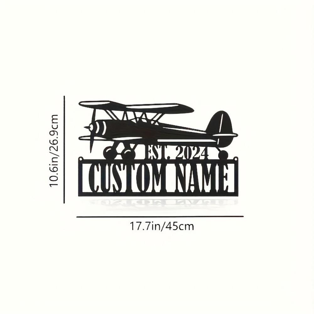 Aviation Metal Sign Custom Name Date Wall Mounted Flight Club Home Door Outdoor Decor
