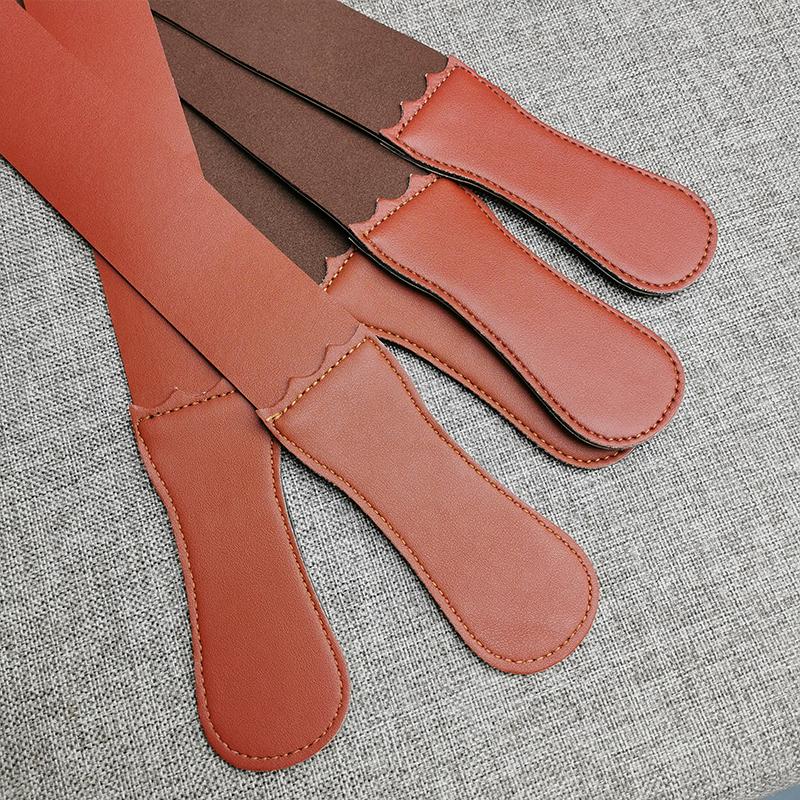 Genuine Leather Strop Strap Barber Straight Razor Folding Knife Knives Sharpening Shave Sharpener Sharpening Belt