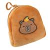 Cute Capybara Cartoon Plush Coin Purse: Portable Kids' Wallet & Storage for Earphones and Lipstick