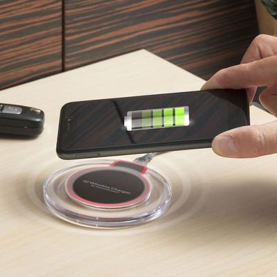Kabelloses Ladegerät - InnovaGoods - Qi-kompatibel - Schnellladung - ABS - Transparent Schwarz