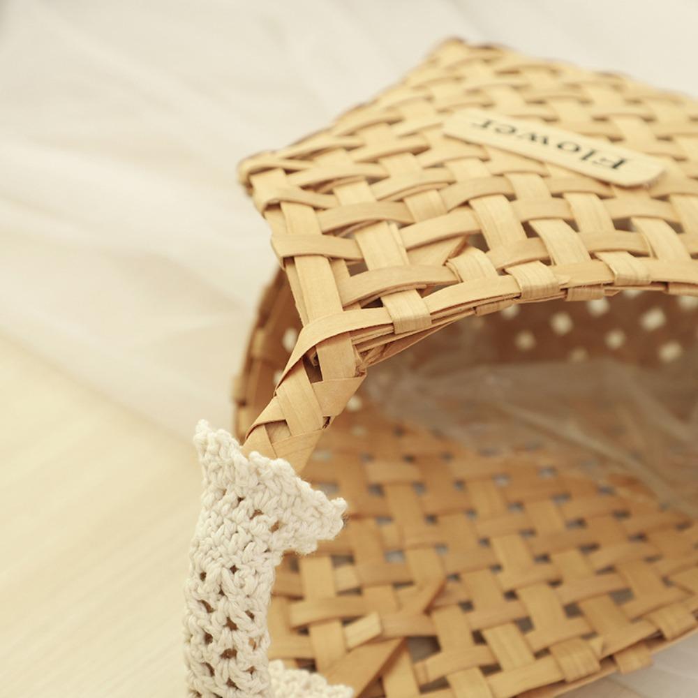 Geflochtener Korb Weidenkorb Handgeflochtener Blumenkorb Langlebiger Blumenarrangement-Korb Foto-Requisiten