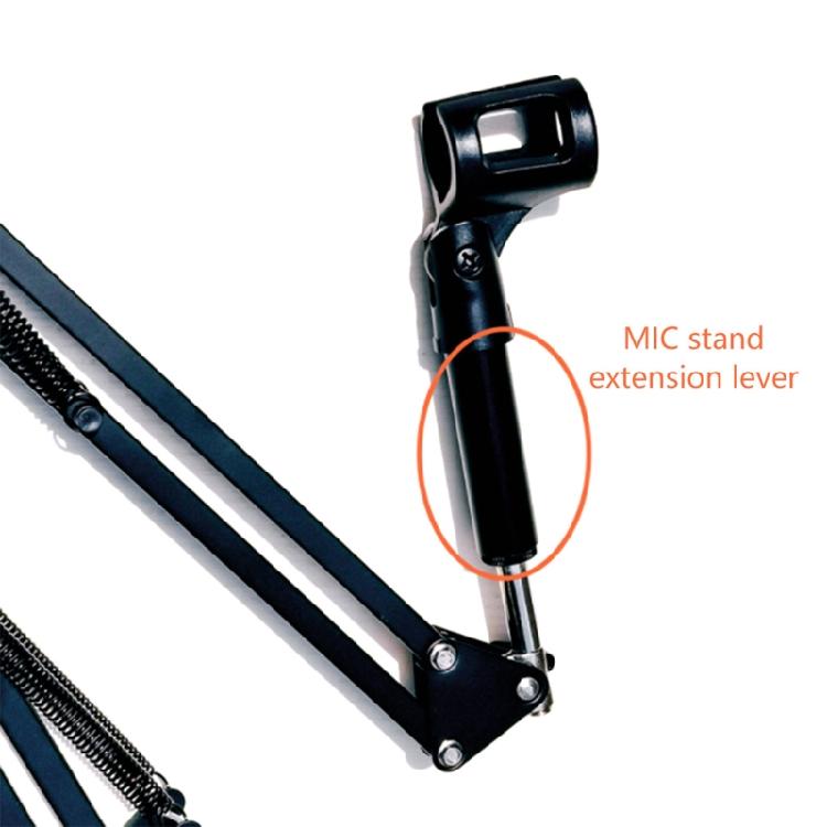 Mic Stand Extension Tube Suitable for Desktop Stand Boom 3/8" and 5/8" Adapter