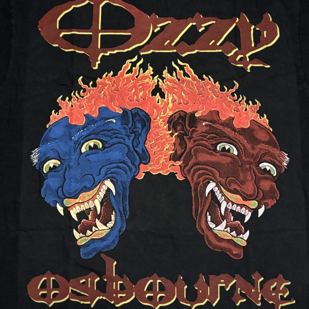 Vintage OZZY OSBOURNE 1992 Tattoos (L) BLACK SABBATH Single Stitch Shirt REPRINT