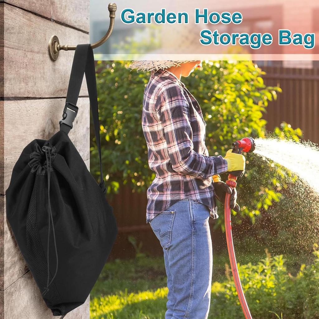 Wohnmobil Wasserschlauch Aufbewahrung Wasserdichter Organizer Mit Kordelzug Oxford-Gewebe Gartenschlauch Aufbewahrungstasche Für Terrasse Garten Außenbereich Garage