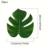 10pcs/20pcs Hawaii Artificial Palm Leaf Turtle Back Leaf Jungle Beach Theme Party Flower Arrangement Mat Accessories Cup Mat