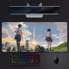 Sweet Romantic Anime Yyour Name Mouse Pad Large Gaming Mousepad With Stitched Edges Thickened Desk Mat Pc