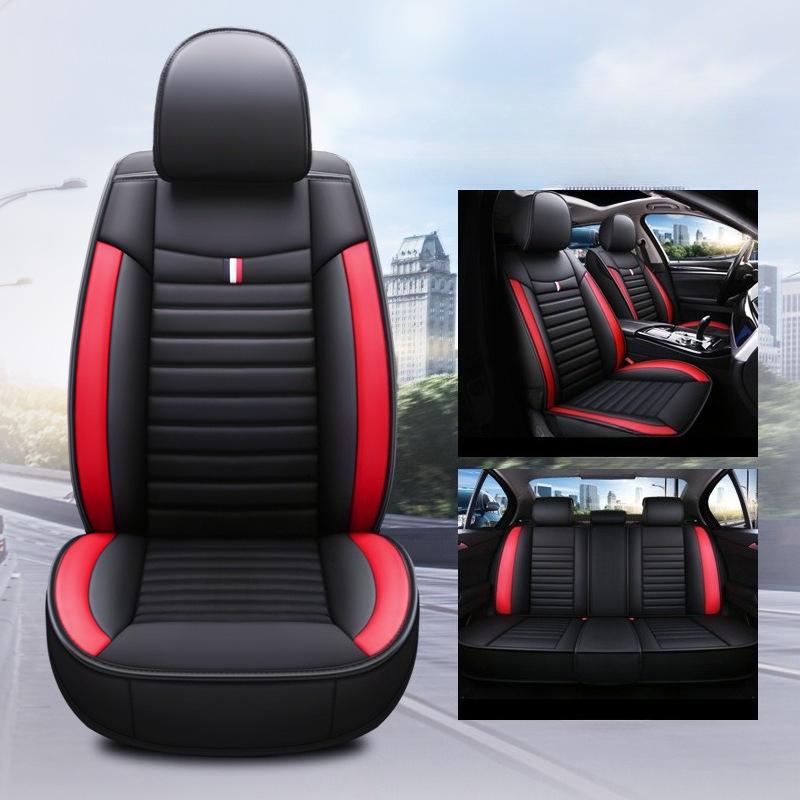 Five Seater Standard Version Car Seat Cover | Durable, Scratch Resistant, Easy To Install Faux Leather Seat Cover, Universal Fit for All Seasons